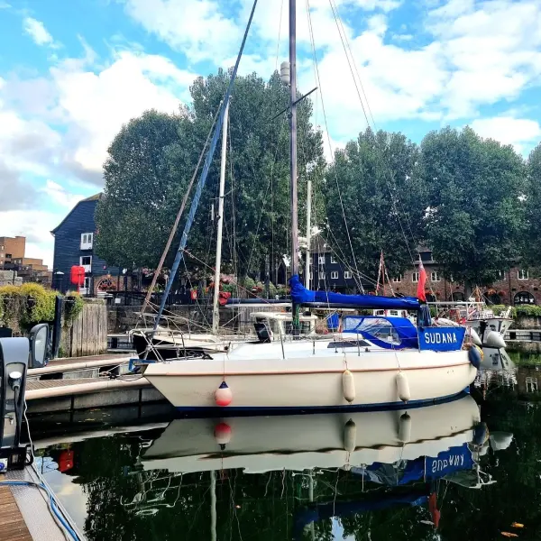 Premium marina with yachts on secured berths
